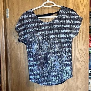 Lace and strap detail t-shirt